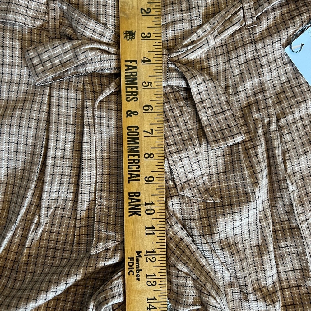 NWTS Liz Claiborne Carmel plaid pants size 10 - Picture 8 of 13